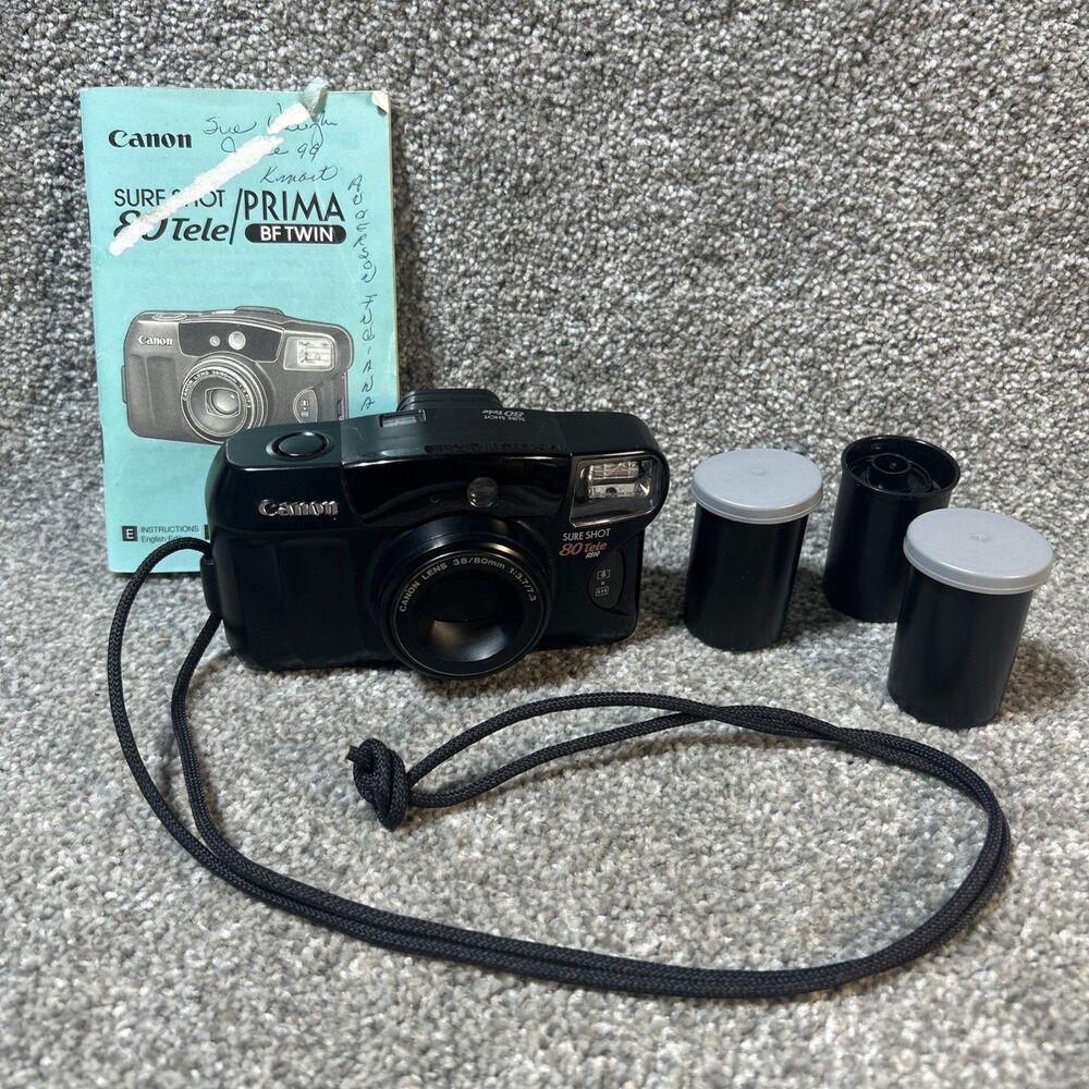 Canon Sure Shot 80 Tele 35mm Point & Shoot Film Camera Manual Film